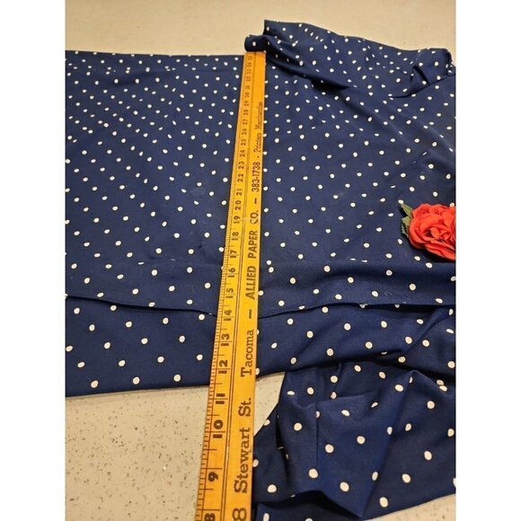 Vintage 1990's "Risa Ann" Dress SZ 20wp Blue white Polka-dot Short sleeve - Picture 7 of 9